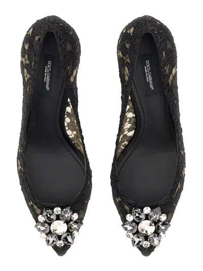 Dolce & Gabbana Bellucci 90 Crystal-embellished Pumps In Taormina Lace In Blue