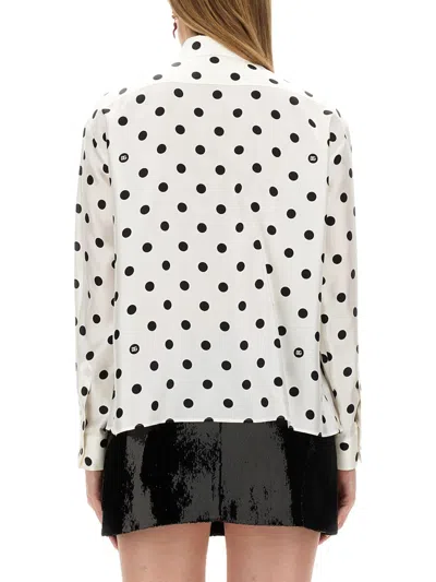 Shop Dolce & Gabbana Women Silk Twill Shirt In White