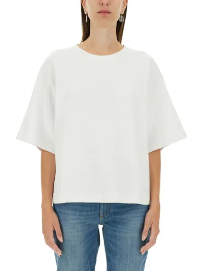 Dolce & Gabbana T-shirt With Lettering Logo In White