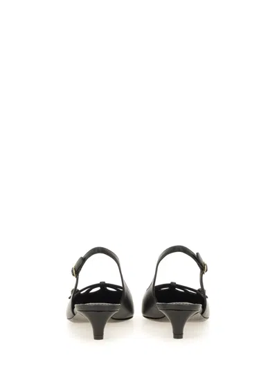 Dolce & Gabbana Mun 30 Croc-embossed Leather Slingback Pumps In Black