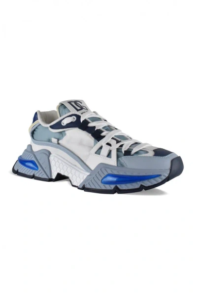 Dolce & Gabbana Mixed-material Airmaster Sneakers In Blue