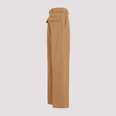 Dries Van Noten Belted Straight-leg Wool-blend Pants In Brown