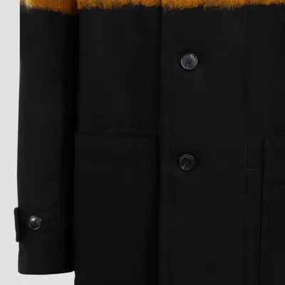 Dries Van Noten Multicolor Stand Collar Coat In Brown