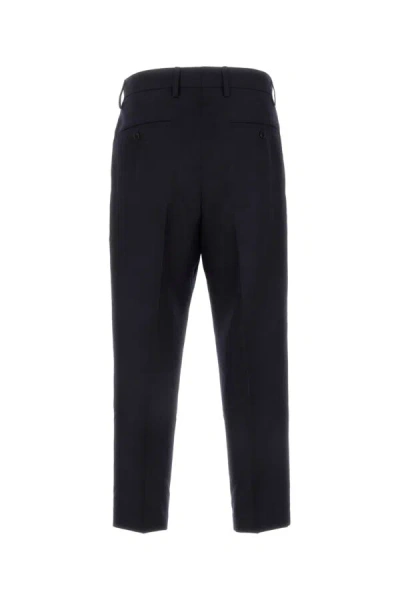 Dries Van Noten Penrud Pinstripe Pleated Wool Trousers In Blue
