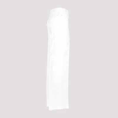 Dries Van Noten White Pulley Wool Pants In White