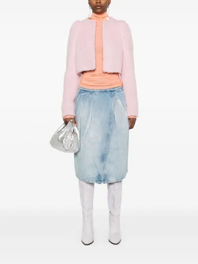Dries Van Noten Mesh Turtleneck Top In Multicolor