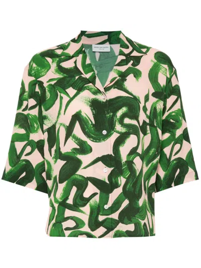 Dries Van Noten Printed Shirt In Multicolor