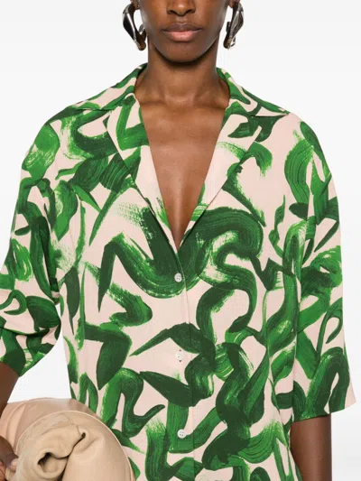 Dries Van Noten Printed Shirt In Multicolor