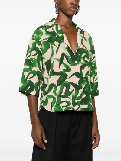 Dries Van Noten Printed Shirt In Multicolor