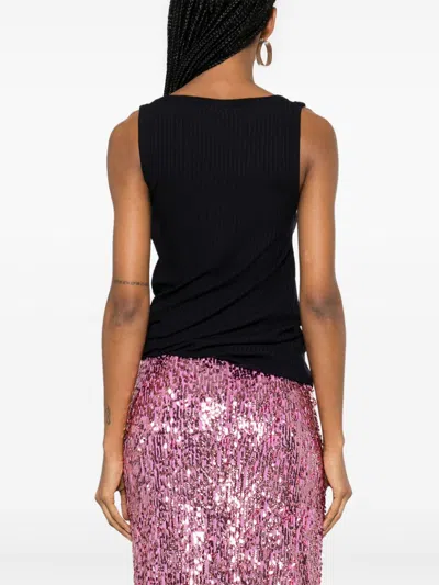 Dries Van Noten Ribbed Cotton Blend Tank Top In Multicolor