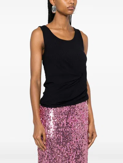 Dries Van Noten Ribbed Cotton Blend Tank Top In Multicolor