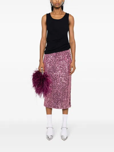 Dries Van Noten Ribbed Cotton Blend Tank Top In Multicolor