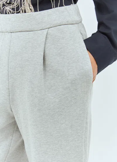 Shop Dries Van Noten Women Slouchy Track Pants In Gray