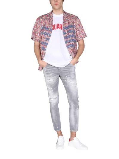 Dsquared2 Dsquared Men "bowling" Shirt In Multicolor