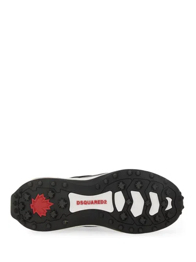 Dsquared2 Bubble Black Suede And Mesh Running Sneakers In Black
