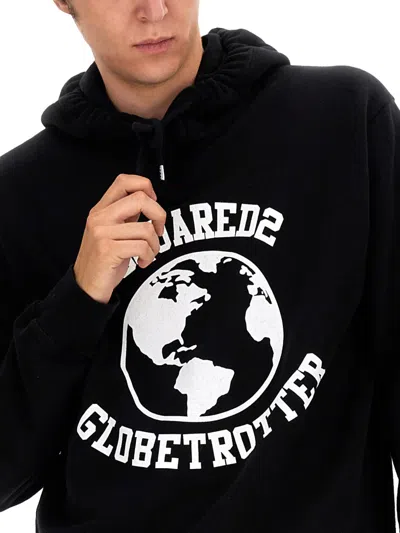 Dsquared2 Dsquared Men Globetrotter Sweatshirt In Black