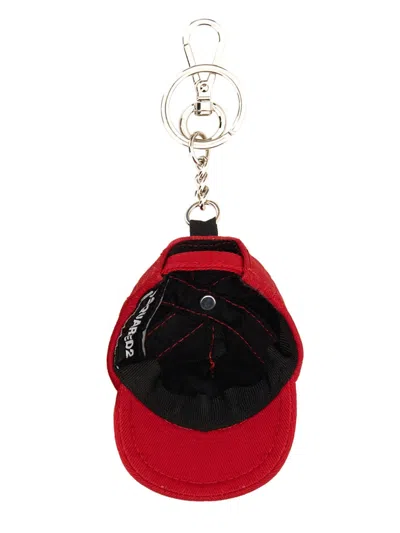 Dsquared2 Men's Canadian Flag Keychain | Size Uni | Krm0090 In Red
