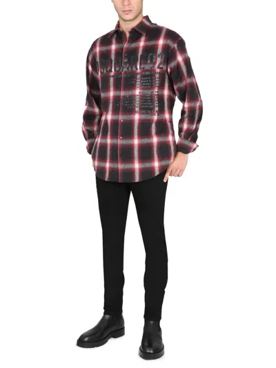 Dsquared2 Drop Shoulder Shirt In Multicolor