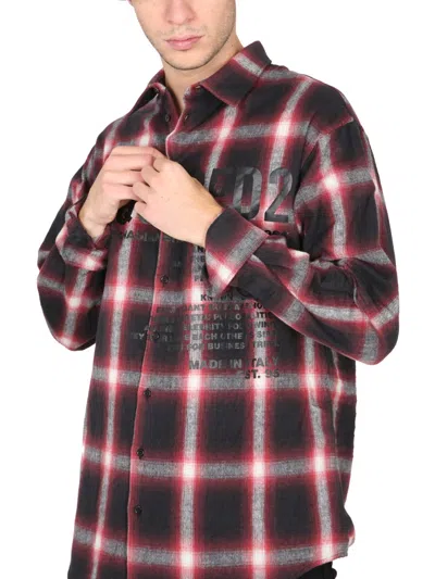 Dsquared2 Drop Shoulder Shirt In Multicolor