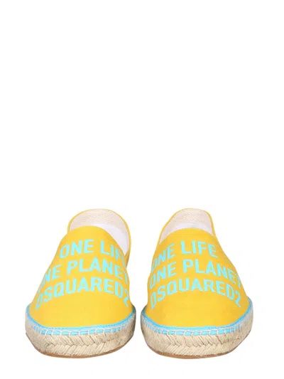 Dsquared2 Dsquared Men Organic Canvas Espadrille In Yellow