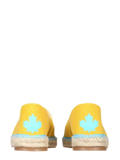 Dsquared2 Dsquared Men Organic Canvas Espadrille In Yellow