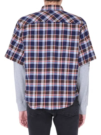 Dsquared2 Shirt With Double Sleeves In Blue