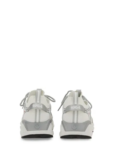 Dsquared2 Dash Panelled Mesh Sneakers In White