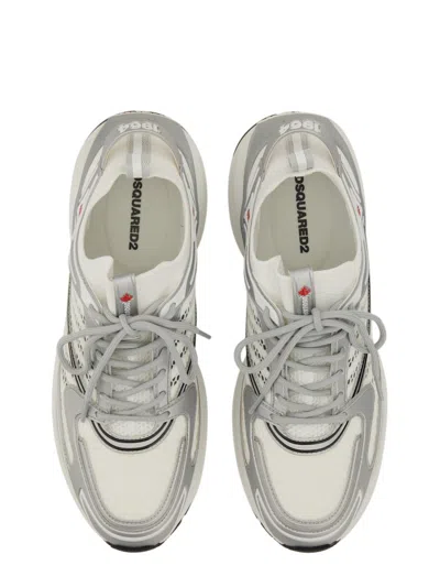 Dsquared2 Dash Panelled Mesh Sneakers In White