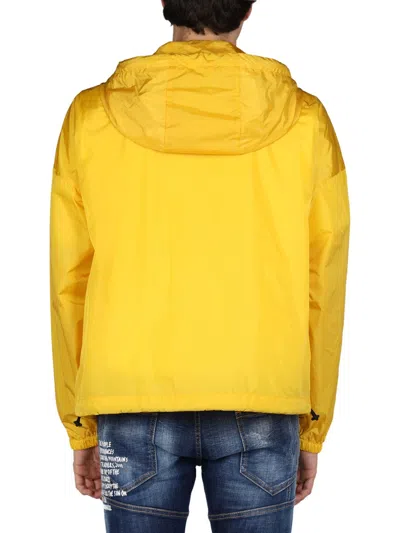 Dsquared2 Dsquared Men Windbreaker With Logo In Yellow