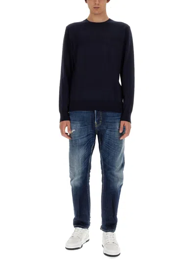 Dsquared2 Dsquared Men Wool Jersey. In Blue
