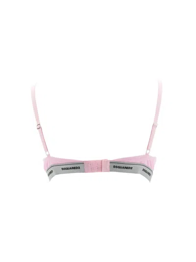 Dsquared2 Dsquared Women Bralette With Logo In Pink