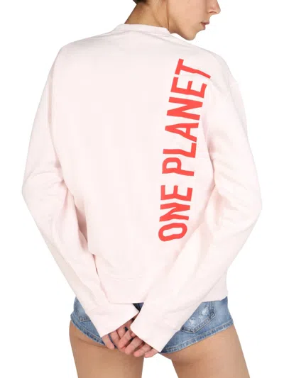 Dsquared2 Smiley Organic Cotton Cool Fit Sweatshirt In Pink