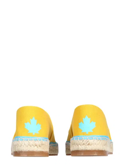 Shop Dsquared2 Dsquared Women Organic Canvas Espadrille In Yellow