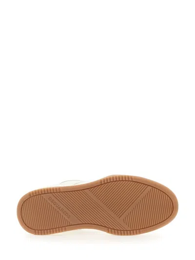 Dsquared2 Textured Leather And Polyamide Sneakers In Multicolor