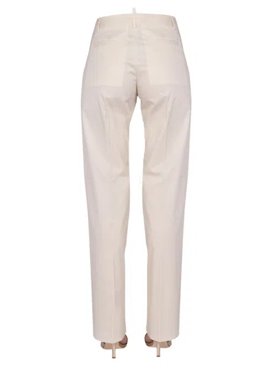 Dsquared2 Straight-leg Mid-rise Trousers In Cream