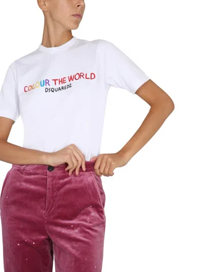 Dsquared2 Dsquared Women T-shirt With Logo In White