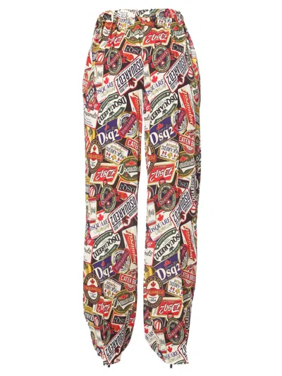Dsquared2 Wide Pants In Multicolor