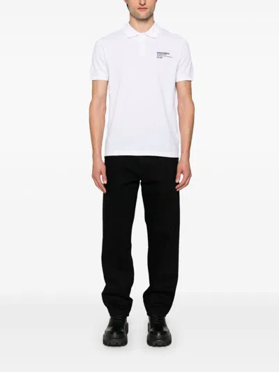 Dsquared2 Logo Cotton Polo Shirt In Multicolor