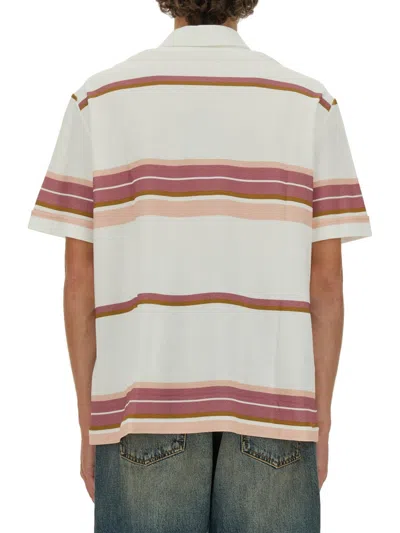 Etro Polo Shirt With Pegasus Embroidery In Cream