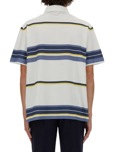 Etro Men's Polo Shirt With Pegasus Embroidery In Cream