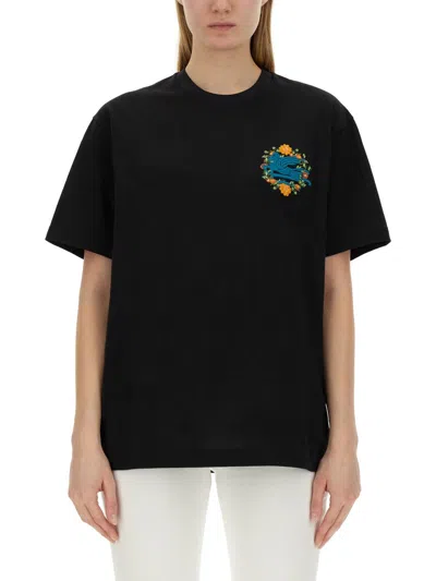 Etro Logo Embroidered Oversized T-shirt In Black