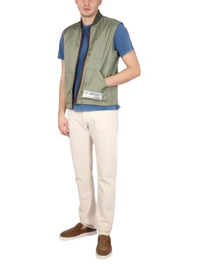 Fay Vest Sleeveless Side Pockets In Multicolor
