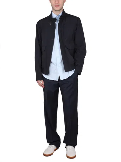 Fay Casual Jacket With Hook Closure In Blue
