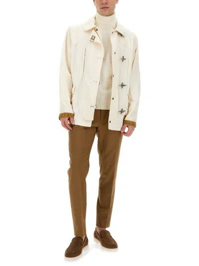Fay Men Jacket 4 Hooks In Cream