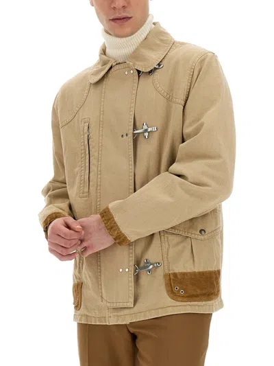 Fay Men Jacket 4 Hooks In Cream