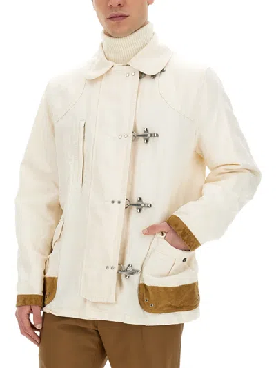 Fay Men Jacket 4 Hooks In Cream