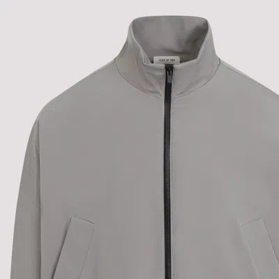 Fear Of God High Neck Track Jacket With Balloon Sleeves In Brown