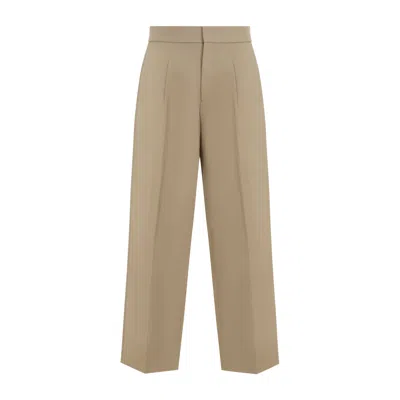 Fear Of God Single Pleat Wool Trousers With Belt Loops In Multicolor