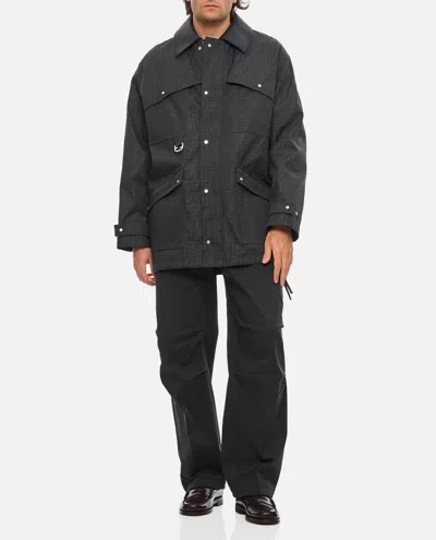 Fendi Man Brown Jackets In Gray