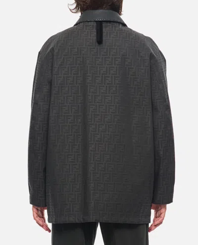 Fendi Man Brown Jackets In Gray